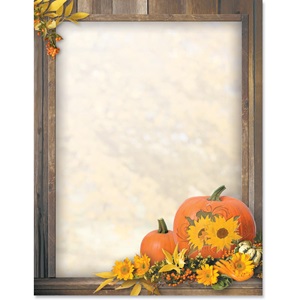 Sunny Pumpkins Border Papers | PaperDirect's