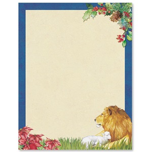 Printable Lion Border Paper