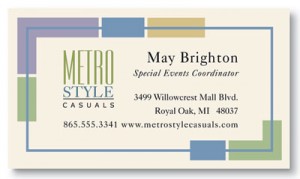 Metro Style Business Cards by PaperDirect