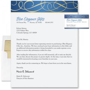 Blue Elegance Foil Letterhead by PaperDirect