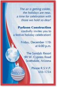 Patriotic Christmas Casual Invitations by PaperDirect
