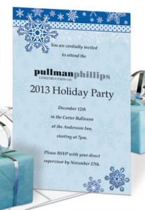 Snowflake Dazzle Specialty Flat Invitations by PaperDirect