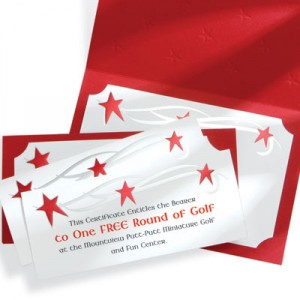  	 Stars Foil-Stamped Gift Certificates by PaperDirect