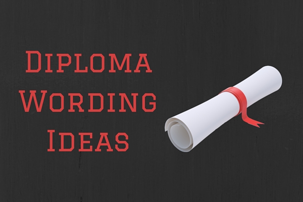diploma wording - ready to use