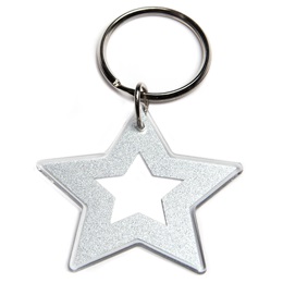1.75 in x 2 in Star Acrylic Key Chain