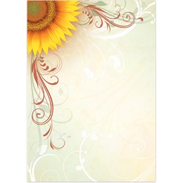 5.125 in x 7.25 in Helianthus Specialty Flat Invitations, Pack of 28