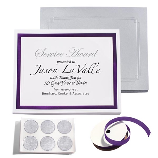 Pristine Dark Purple Certificate Bundle Paper Direct