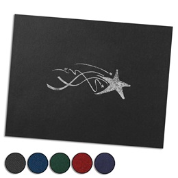 9.5 in x 12 in Shooting Star Silver Foil-Stamped Certificate Holders