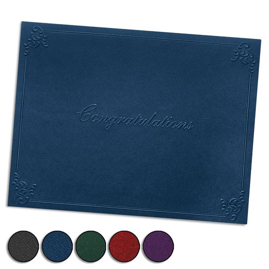 Congratulations Embossed Certificate Jackets Paper Direct