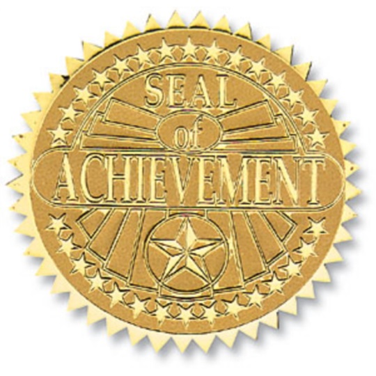 Achievement Iii Foil Embossed Certificate Seals Paper Direct