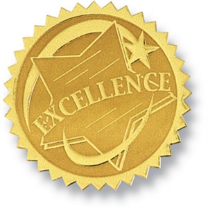Excellence II Embossed Gold Foil Certificate Seals PaperDirect #39 s