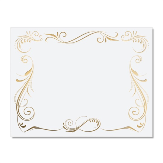 Tracery Gold Specialty Certificate Paper Paper Direct