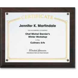 8.5 in x 11 in Natural Walnut Wall Plaque Kit