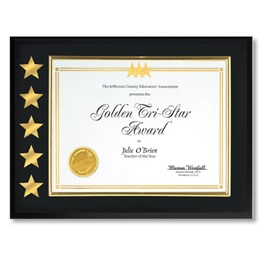 8.5 x 11 in 5-Star Certificate Frame
