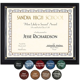8.5 in x 11 in Slide-in Certificate Wall Plaque