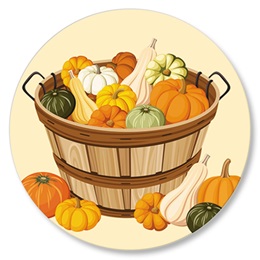 1.5 in Gourd Harvest Seals, Pack of 100