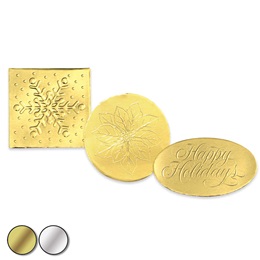 Assortment III Foil Holiday Seals, Pack of 48