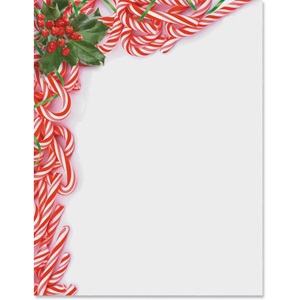 Mini Candy Canes Border Papers | PaperDirect's