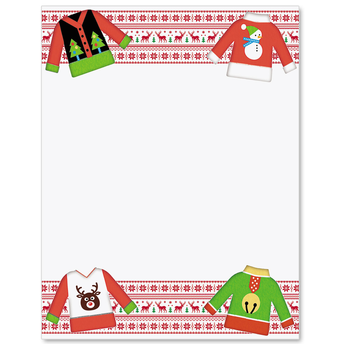 Ugly Christmas Sweater Border Papers  PaperDirect's
