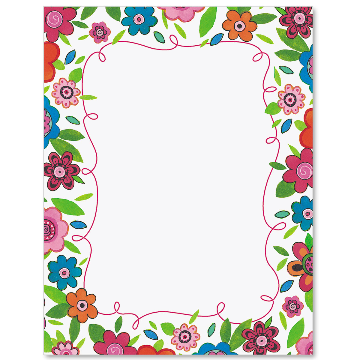 Fun Floral Border Papers Paperdirect S
