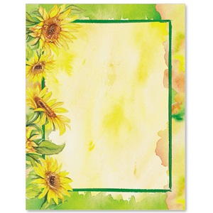 Sunflower Garden Border Papers | PaperDirect's
