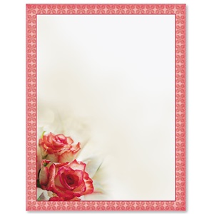 printable card business stock Border Papers Sentimental PaperDirect's Roses