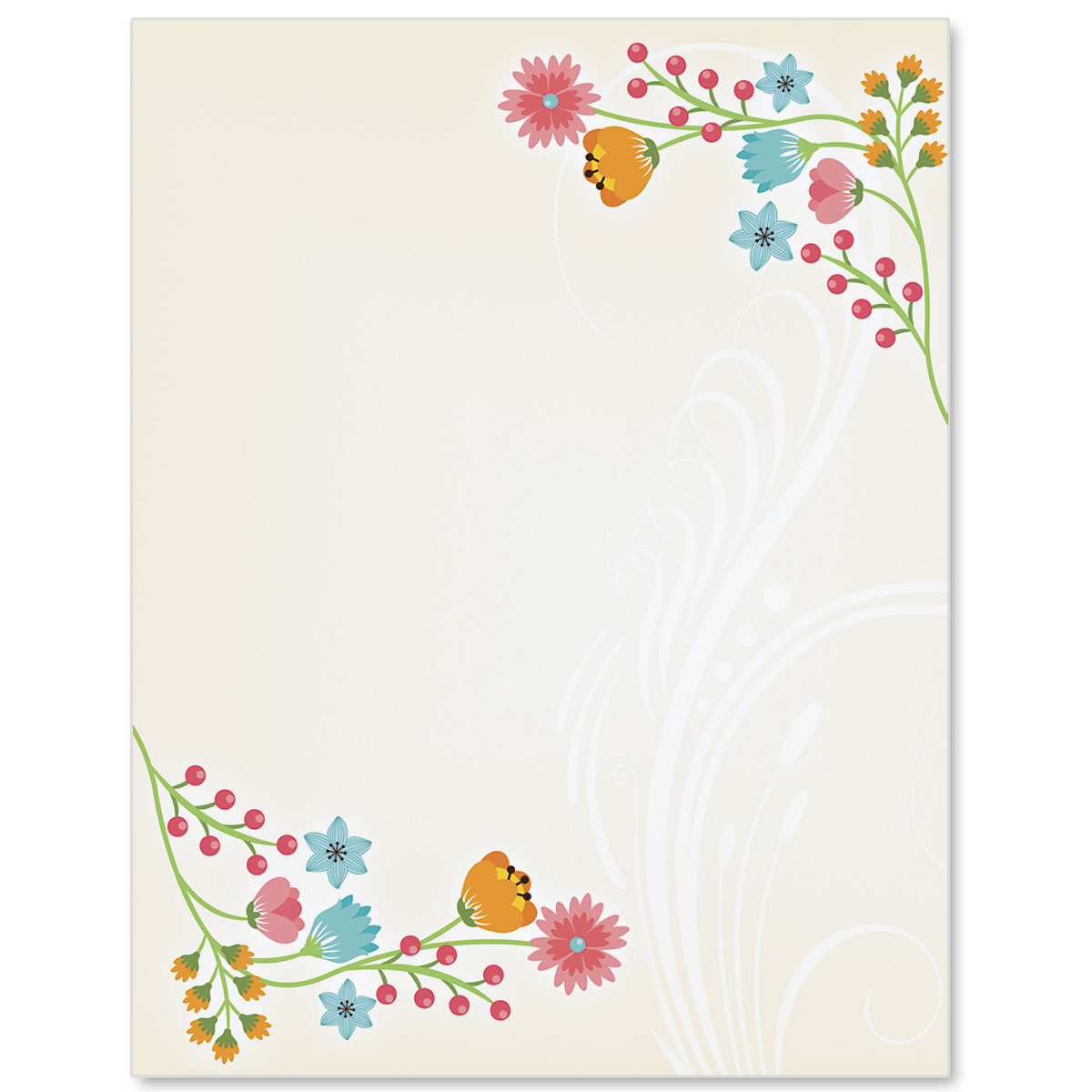 Flower Frame Border Papers Paperdirect S
