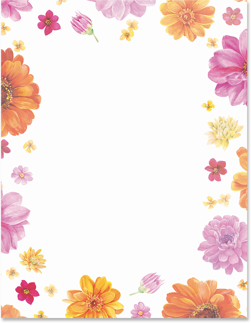 Simple Flower Border Designs For A4 Paper Black And White Best Flower
