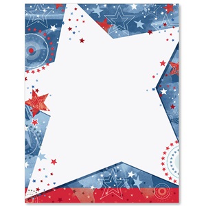 Stars and Stripes Bash Border Papers | PaperDirect's