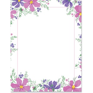 May Flowers Border Papers | PaperDirect’s