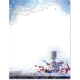 8.5 x 11 in Snowy Hello Specialty Border Papers, Pack of 100