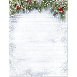 8.5 x 11 in Snowy Sentiment Specialty Border Papers, Pack of 100
