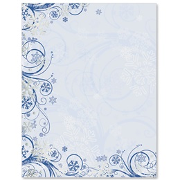 8.5 x 11 in Winter Waltz Specialty Border Papers, Pack of 100