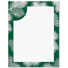 8.5 in x 11 in Winter Forest Specialty Border Papers, Pack of 100