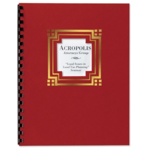 Red Cornerstone Foil Embossed Diecut Report Covers by PaperDirect