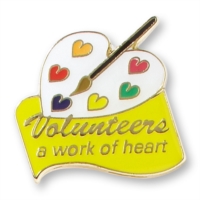 Volunteers a work of Heart Pin