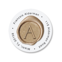 Impressed Wax Round Address Labels by PaperDirect