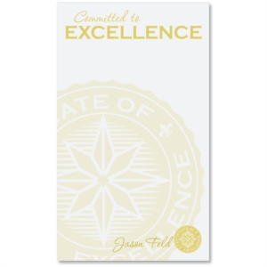 Committed To Excellence Personalized Notepad by PaperDirect