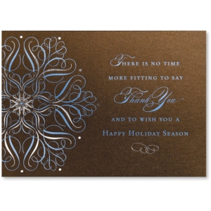 Filigree Snowflake Holiday Deluxe Greeting Card by PaperDirect