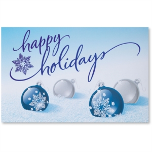 Cobalt Christmas Printable Greeting Cards by PaperDirect