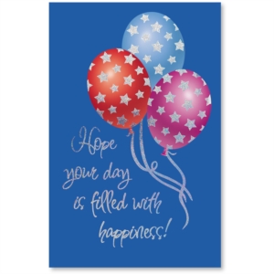 Festive Balloons Birthday Deluxe Greeting Cards by PaperDirect