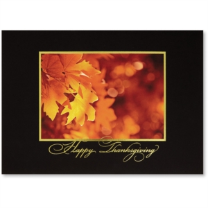 Thanksgiving Glow Deluxe Thanksgiving Greeting Cards by PaperDirect