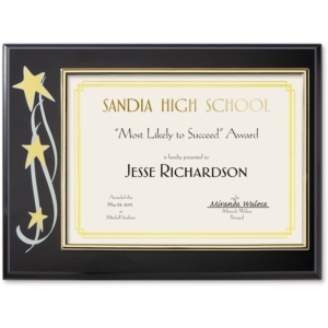 Stars Certificate Plaque by PaperDirect