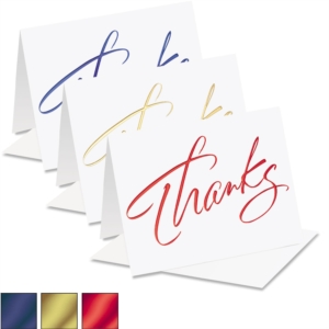 Thanks Gold Embossed Thank You NoteCards by PaperDirect
