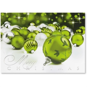 Peridot Stars Deluxe Holiday Greeting Card  by PaperDirect