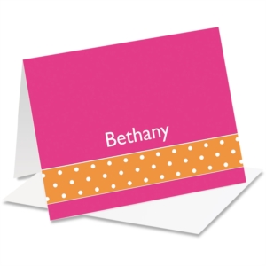 Dot Accents Personalized NoteCards by PaperDirect