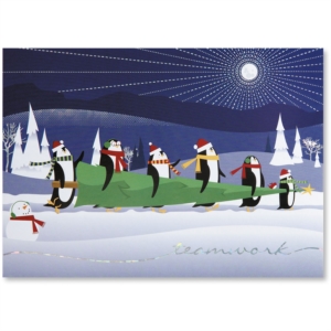 Christmas Adventure Deluxe Holiday Greeting Card by PaperDirect