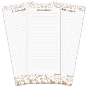Kraft Flower Personalized List Pads by PaperDirect