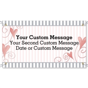 Dancing Hearts Vinyl Banners by PaperDirect