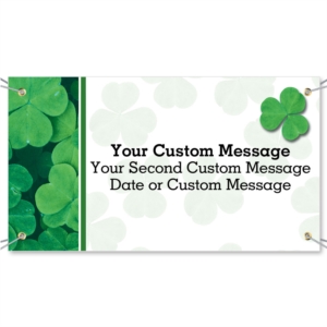Green Clover Vinyl Banners by PaperDirect
